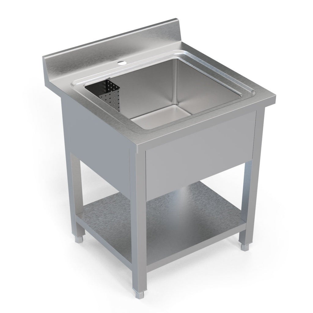 600MM COMMERCIAL STAINLESS STEEL SINGLE BOWL SINK