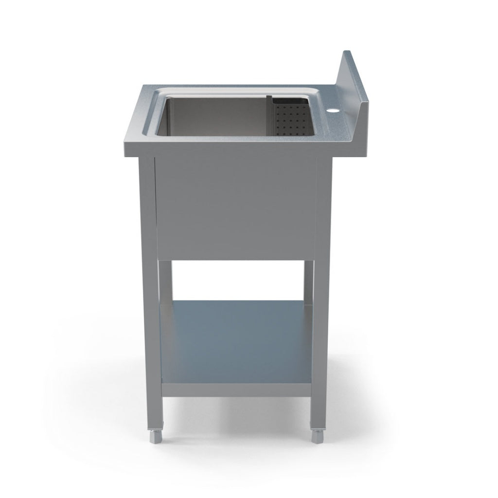 600MM COMMERCIAL STAINLESS STEEL SINGLE BOWL SINK