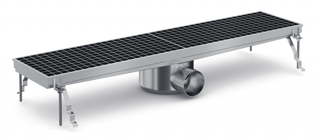 Combisteel Kitchen Drainage Floor Gully 891 x 200mm Fixed Horizontal - 7075.0125