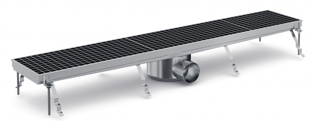 Empire Kitchen Drainage Floor Gully and Grid Fixed Horizontal 1144 x 200mm - EM-D-013