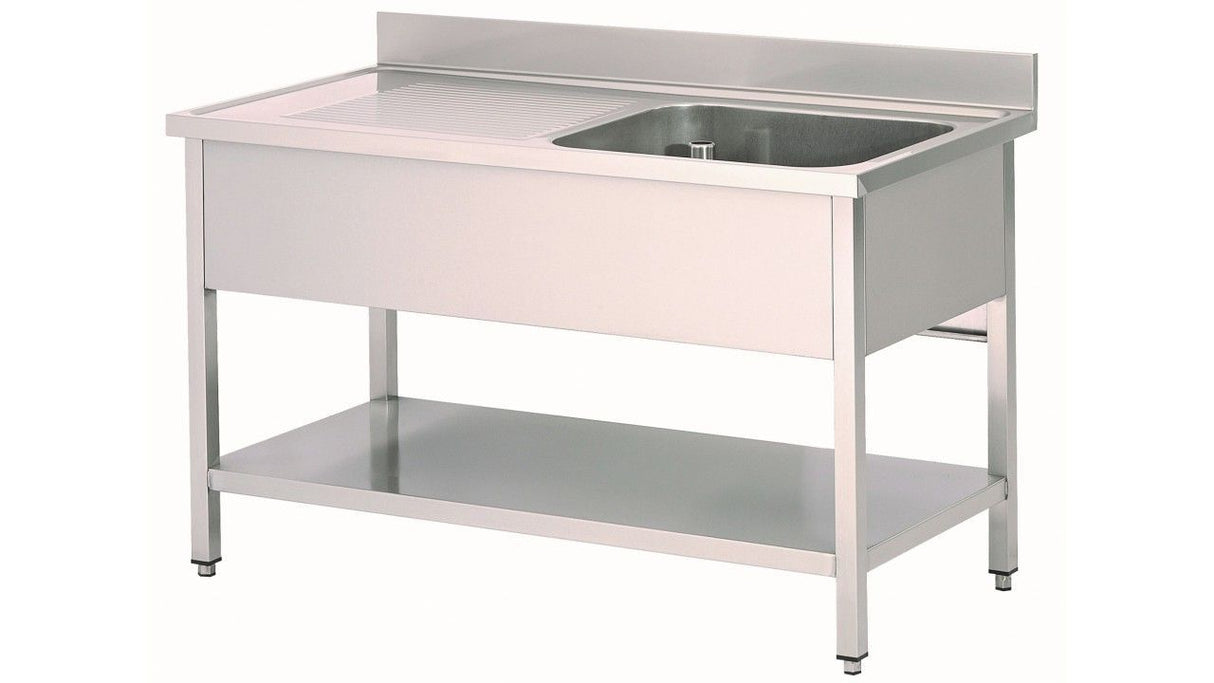 Combisteel Stainless Steel Single Right Bowl Sink 1200mm Wide - 7408.0301