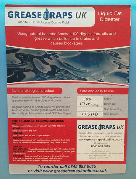 Greasebeta Liquid Fat Digester - Amnite Ll100 (3 Months Supply)