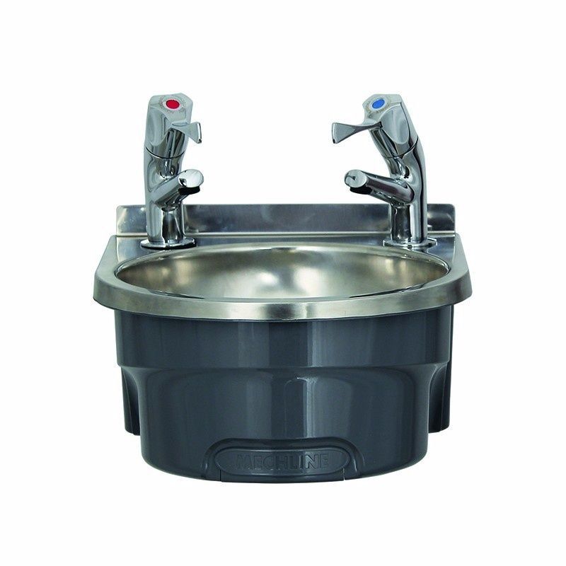 Mechline BasiX BSX-300-TX-BL Hand Wash Station With A Pair Of AquaTechnix Lever Taps