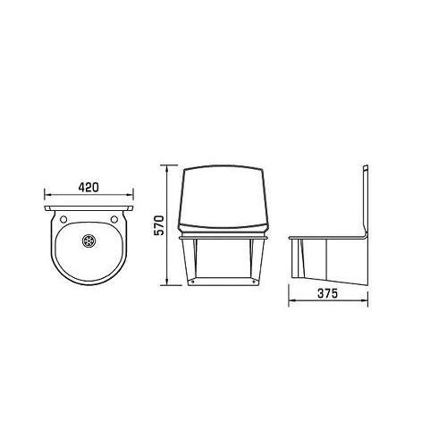 Mechline Basix Hands Free Wash Basin Stainless Steel with Sensor Tempomatic Tap WS6-NT