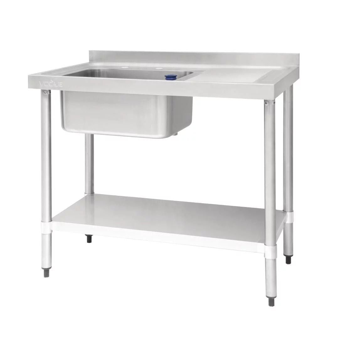 Vogue Single Sink Right Hand Drainer 1000mm - DY820
