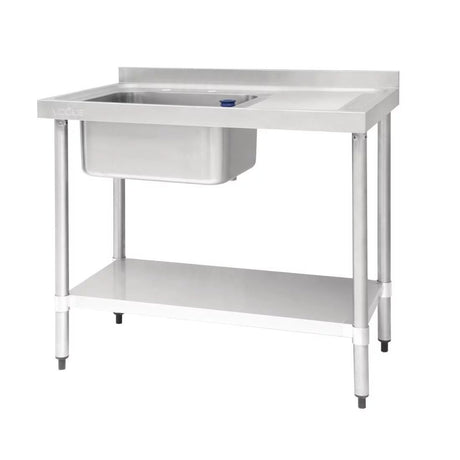 Vogue Single Sink Right Hand Drainer 1000mm - DY820