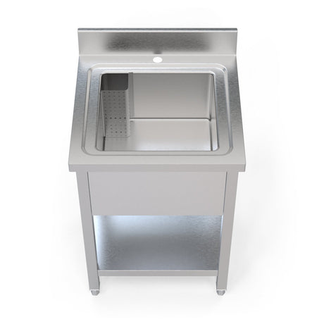 600MM COMMERCIAL STAINLESS STEEL SINGLE BOWL SINK