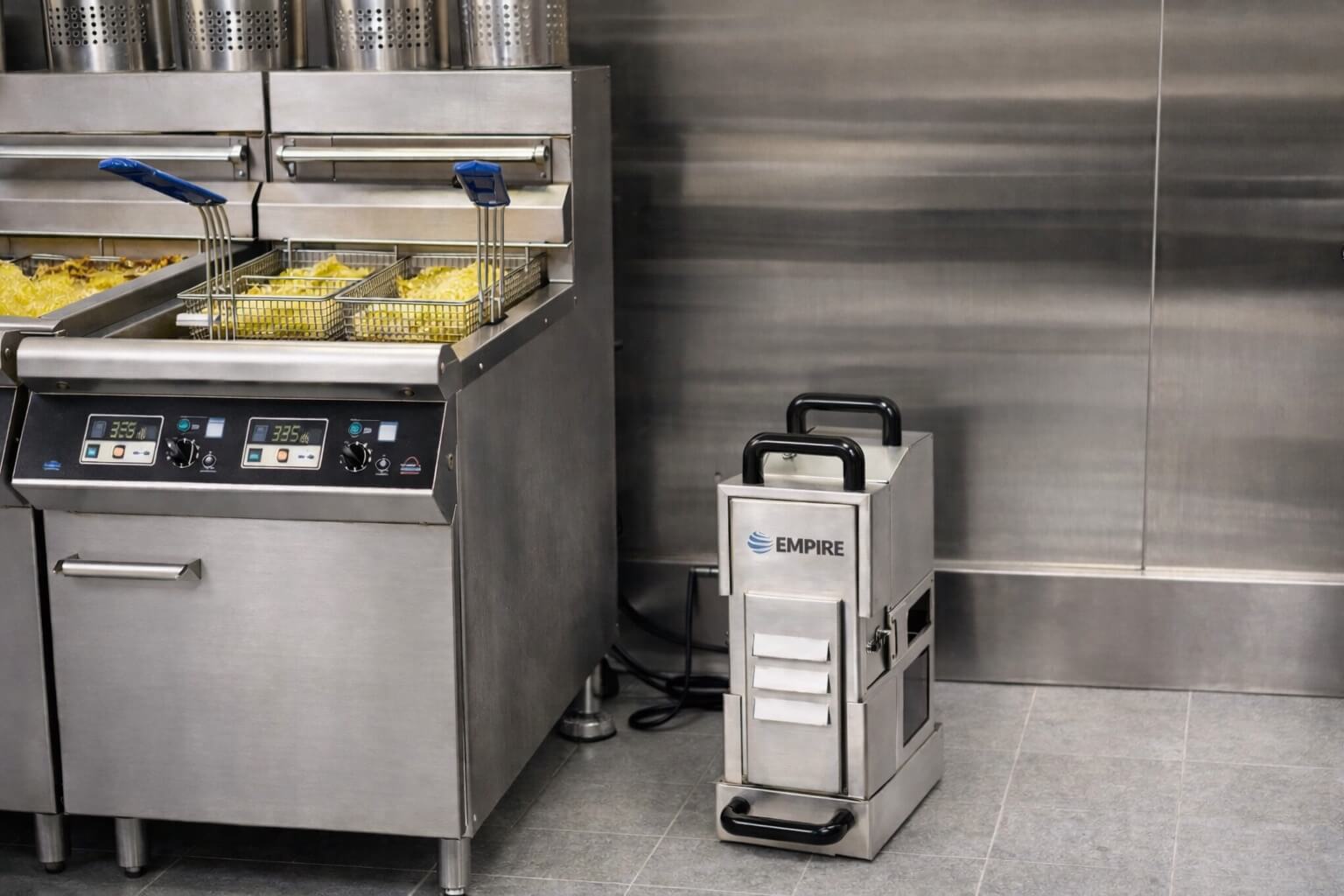 Empire Commercial Kitchen Oil Filtration Unit 35 Litre/min – Extend Fryer Oil Life | EMP-35FILTER