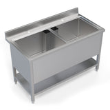 Stainless Steel Double Bowl Pot Wash Catering Sink