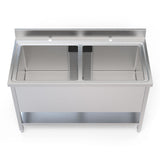 Stainless Steel Double Bowl Pot Wash Catering Sink