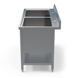 Stainless Steel Double Bowl Pot Wash Catering Sink