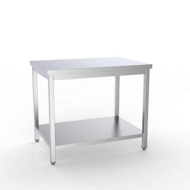 Combisteel Full 430 Stainless Steel 600 Line Worktable With Shelf 1000mm Wide - 7333.0064