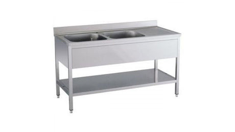 Combisteel Stainless Steel Double Left Bowl Sink 1600mm Wide - 7408.0025