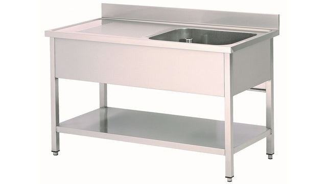 Combisteel Stainless Steel Single Right Bowl Sink 1200mm Wide - 7408.0301