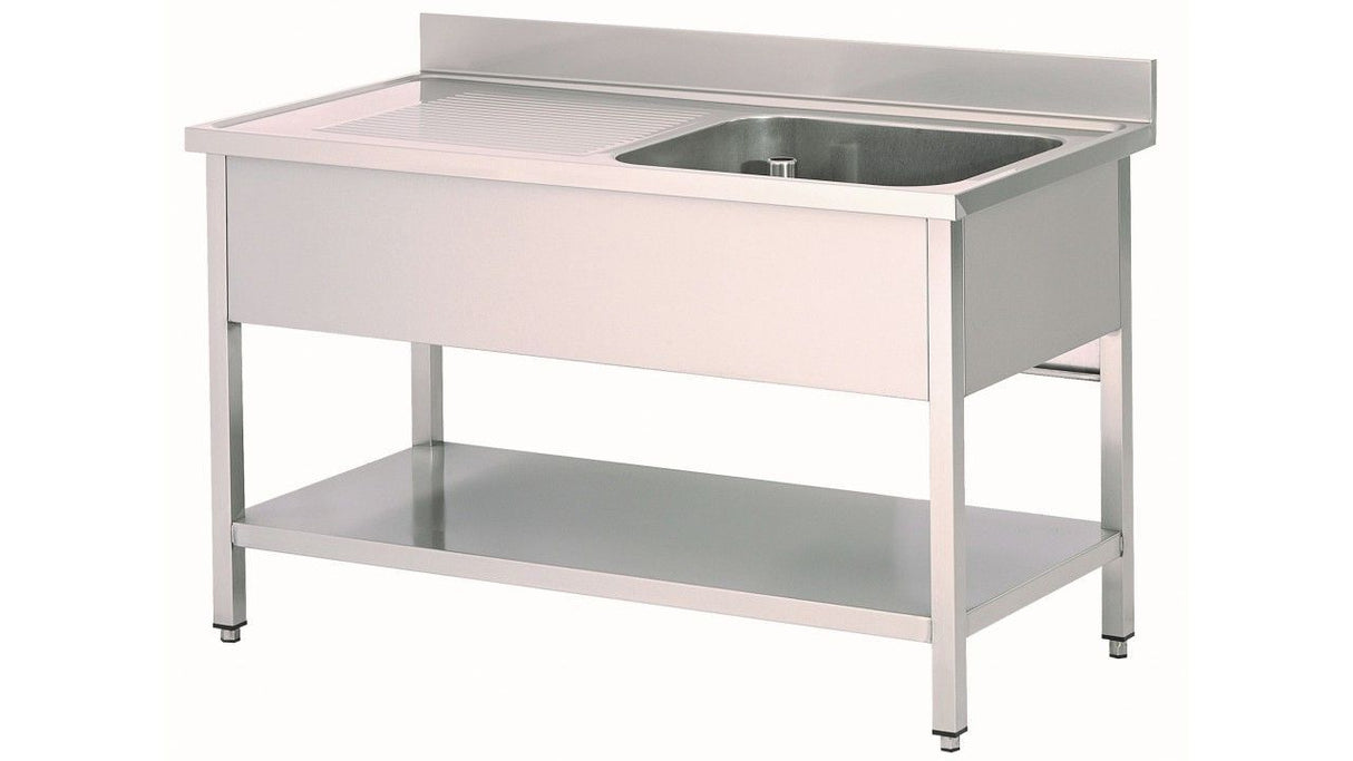 Combisteel Stainless Steel Single Right Bowl Sink 1200mm Wide - 7452.0405