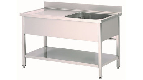 Combisteel Stainless Steel Single Right Bowl Sink 1200mm Wide - 7452.0405
