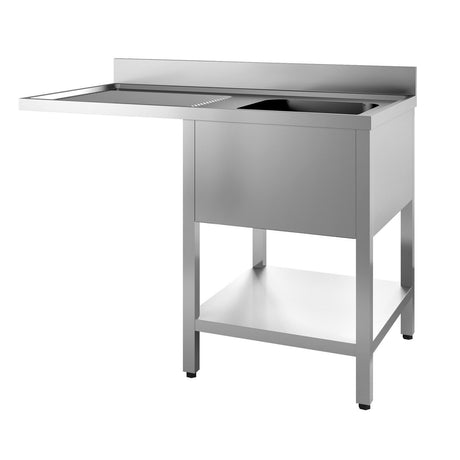 Empire Single Bowl Dishwasher Sink Left Hand Drain 1200mm - EMP-SSSBDWLD-1200