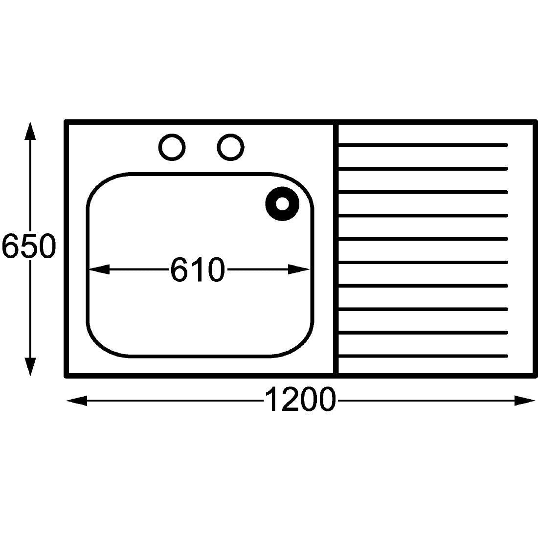 Franke Self Assembly Stainless Steel Sink Left Hand Bowl 1200x 650mm - P365