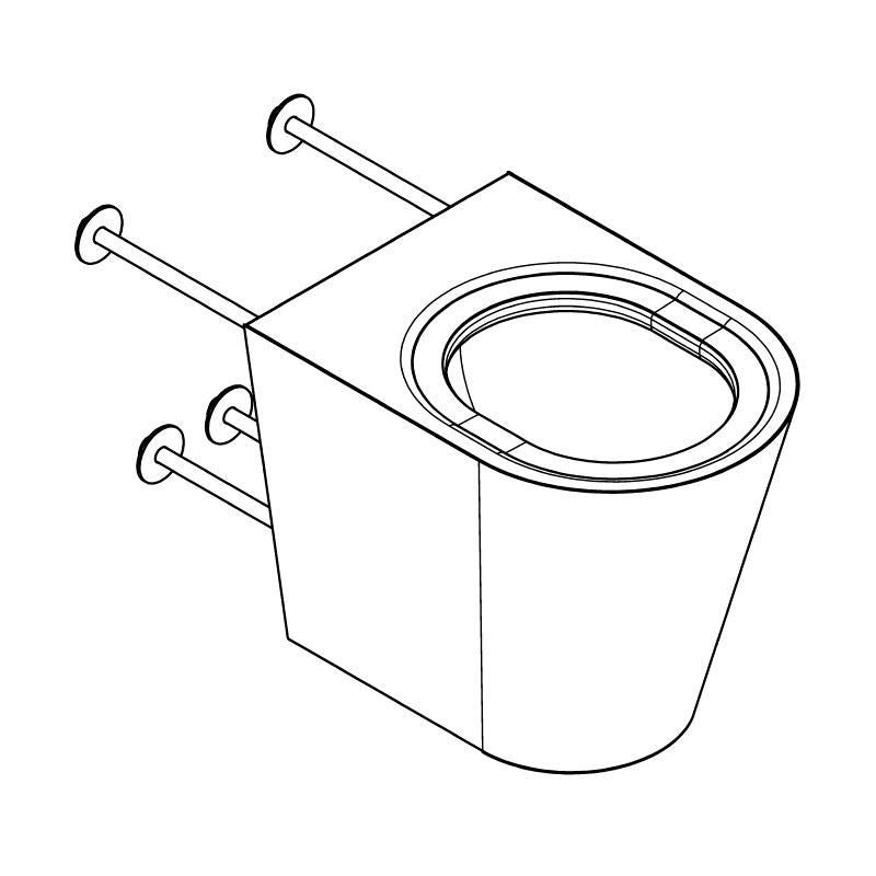 Franke Sissons Floor Stand Toilet Stainless Steel - CN393