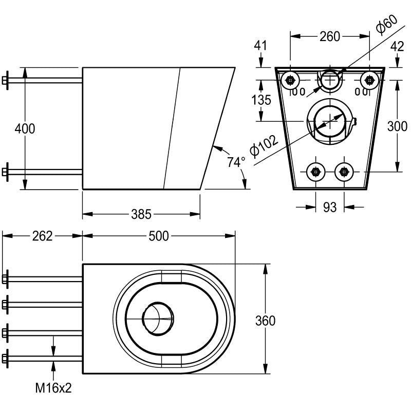 Franke Sissons Floor Stand Toilet Stainless Steel - CN393