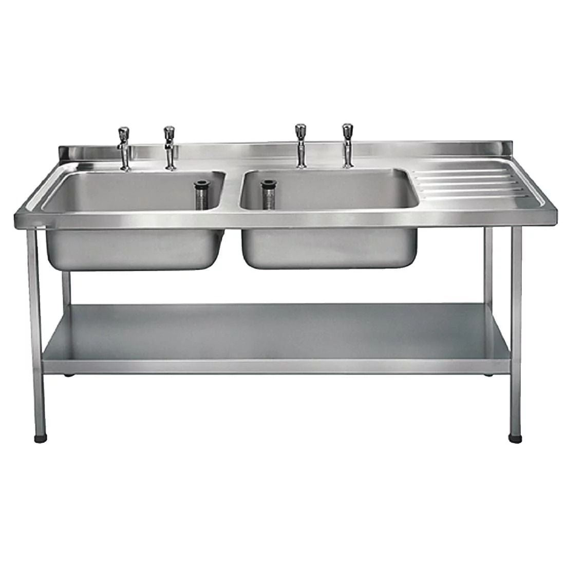 Franke Stainless Steel Double Bowl Sink Right Hand Drainer - P371