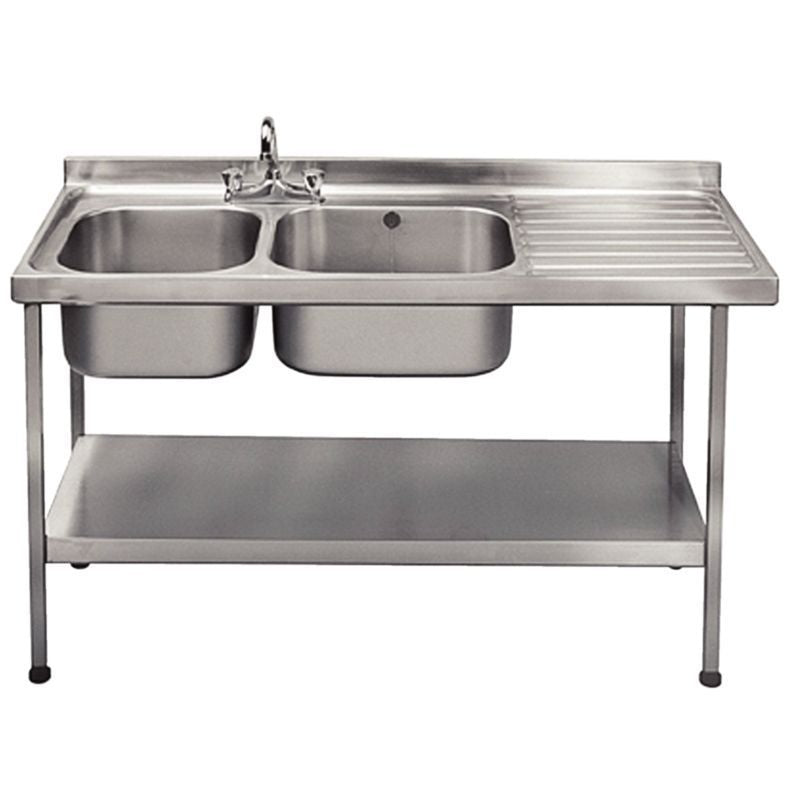 Franke Stainless Steel Sink Double Left Hand Bowl 1500x 600mm - DN602
