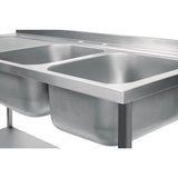 Holmes Self Assembly Stainless Steel Sink Left Hand Drainer 1500mm - DR371