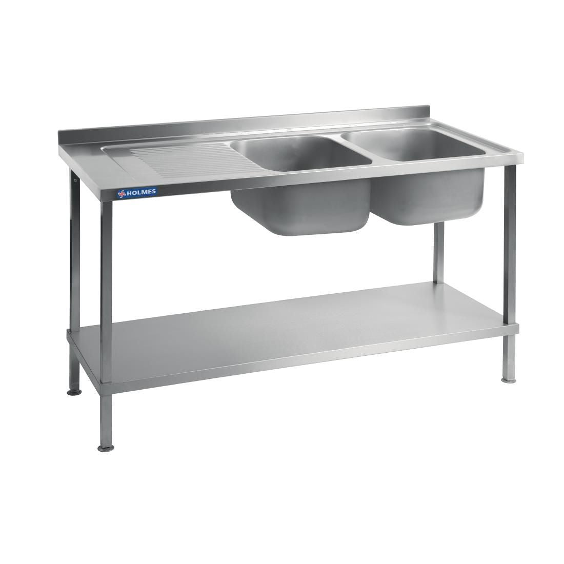 Holmes Self Assembly Stainless Steel Sink Left Hand Drainer 1800mm - DR373