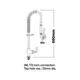 Mechline AquaJet Deck Mounted Pre-Rinse Spray - AJPR10-SH-BF0-S