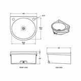 Mechline BasiX BSX-400-CT-L Hand Wash Station With A Pair Of CaterTap 3-Inch Lever Taps