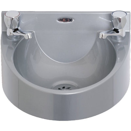 Mechline Basix Polycarbonate Wash Hand Basin Grey with Taps - CE986