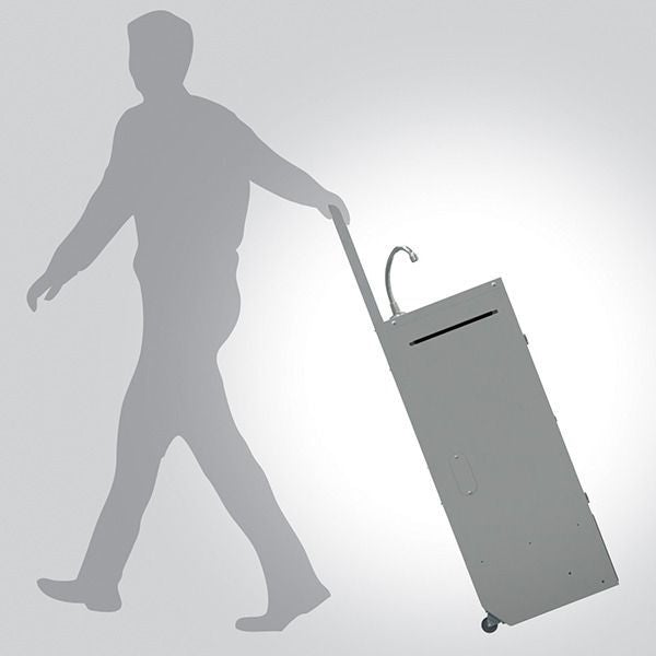 Mechline BaSix Stainless Steel Mobile Unheated Hand Wash Station - BSX-MHB-X