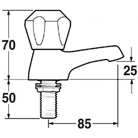 Mechline CaterTap 1/2-inch Dome head Basin Taps - WRCT-500BD