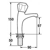 Mechline CaterTap 1/2 Inch Dome Head Sink Taps - WRCT-500SD