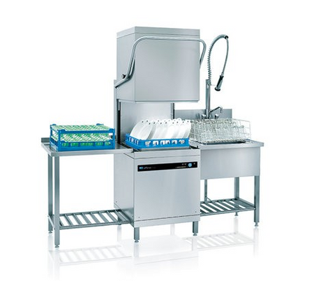 Meiko UPster H500-AA Pass Through Dishwasher with AktivAir Exhaust Steam Hood