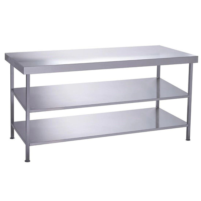 Parry Fully Welded Stainless Steel Centre Table 2 Undershelves 1200x600mm - DC611