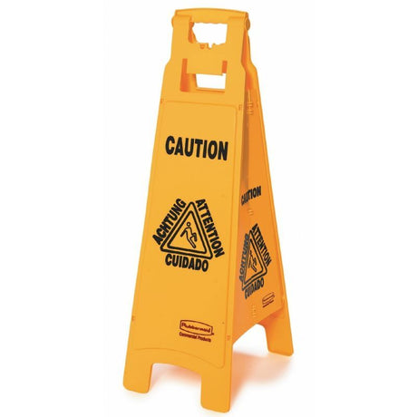 Rubbermaid Multilingual 4 Sided Wet Floor Safety Sign