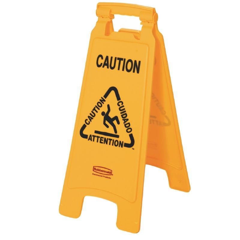 Rubbermaid Multilingual A Frame Wet Floor Safety Sign