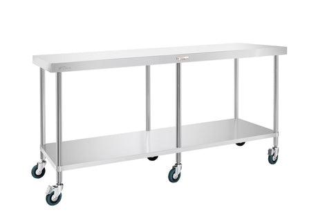 Simply Stainless Centre Table with Castors - SS031800