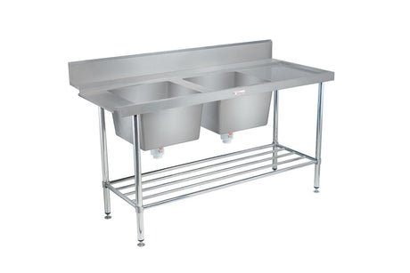 Simply Stainless Dishwash Table & Double Bowl - SS091650DBR