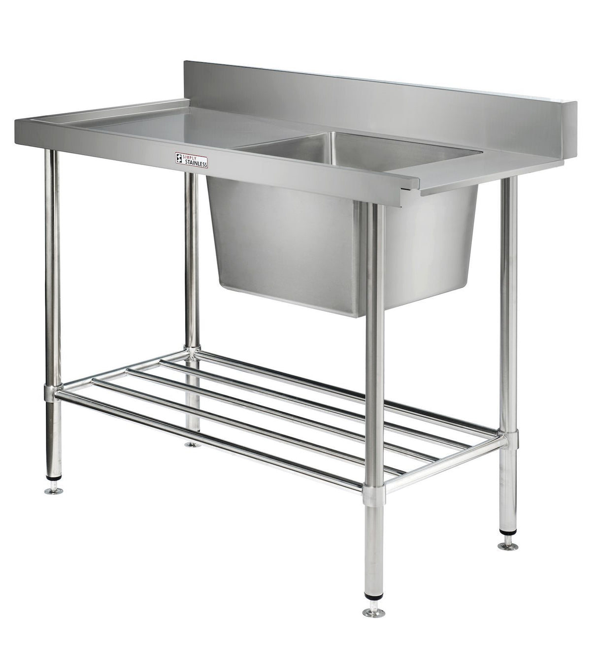 Simply Stainless Dishwash Table & Sink - SS081200L