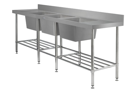 Simply Stainless Triple Bowl Sink - SS2462400TB