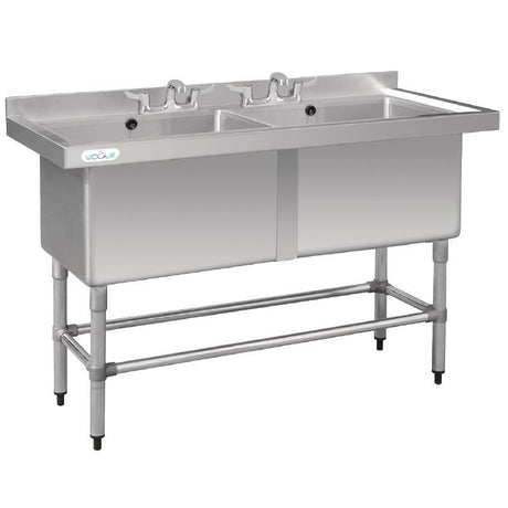 Vogue Stainless Steel Deep Double Pot Wash Sink - CF406
