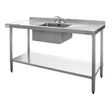 Vogue Stainless Steel Sink Double Drainer 1500mm - U907